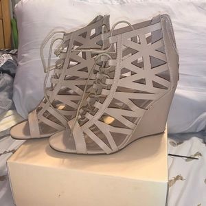 Women’s Beige Wedges (Nice Party Shoes!)